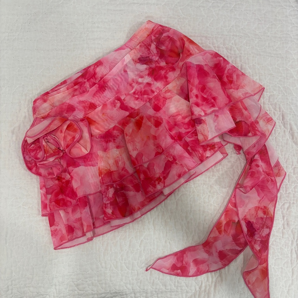 Revolve Floral Sheer Skirt